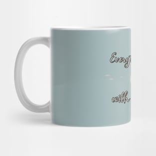 Everything starts with small step, minimalistic, gift present ideas Mug